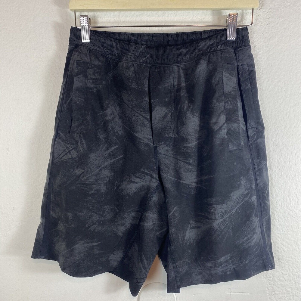 Lululemon Pace Breaker Men's Small Lined Short 9" Activewear Stretch Black Gray